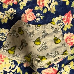 The Grinch Women's Gray Fleece Shorts